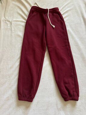 Parke 2025 Holiday Collection Maroon Joggers Sweatpants XS NWT